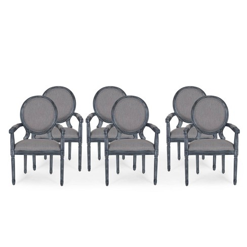 Set Of 4 Maria French Country Wood And Cane Upholstered Dining Chairs -  Christopher Knight Home : Target