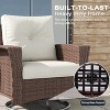 LayinSun Wicker Patio Furniture Set with Fire Pit Table, Classis Outdoor Conversation 360 Degree Swivel Chairs Set with Coffee Table - 2 of 4