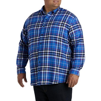 Essentials Mens Big & Tall Short-Sleeve Plaid Casual Poplin Shirt Fit by DXL 