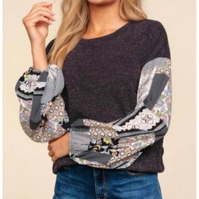 Women's Drop Shoulder Color Block Top - Plus - Haptics