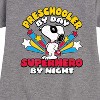 Girls' - Peanuts - Preschooler By Day Graphic Short Sleeve Fleece Dress - 2 of 4
