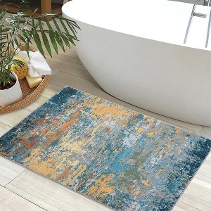 Modern Abstract Rug Washable Rug Low Pile Non-Slip Rugs for Living Room Bedroom - 1 of 4