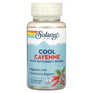 Solaray Cool Cayenne With Butcher's Broom, 90 VegCaps - 1 of 2