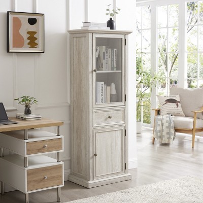 Accent Cabinet With Storage,Storage Cabinet With Glass Door And Shelves,Sideboard With Shelf,Furniture Indoor,Kitchen And Dining -Maison Boucle