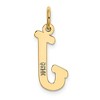 Black Bow Jewelry 14k Yellow Gold, Madison Collection, Medium Script Initial Pendant A-W - 3 of 4