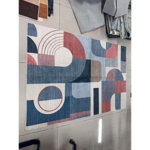Area Rugs for Bedroom Modern Geometric Print Rugs Soft Low Pile Non Slip Indoor Rug for Playroom Dorm - 1 of 1
