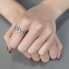 Slickblue Polished Stainless Steel Women's Ring with Clear CZ, Minimalist Design, Perfect for Any Occasion, Size 5-10 - 2 of 4