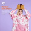 Joyfy Wearable Blanket Hoodie for Kids Adults, Christmas Oversized Flannel Fleece Sweatshirt Blanket, Cozy Blanket Birthday Gift for Family Girls Boys - 2 of 4