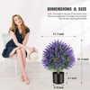 Vitalismo 1.8ft/21.6in Artificial Lavender Ball Topiary Faux Potted Plants No Maintenance Fake Lavender Bushes Home/Office Decoration set of 2 - 2 of 4