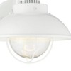 John Timberland Fordham Industrial Wall Light Sconce White Hardwire 9 1/2" Fixture Seeded Glass for Bathroom Hallway - 3 of 4