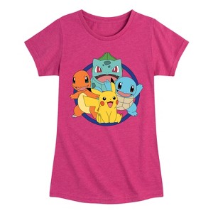 Girls' - Pokémon - Starter Pokémon Fitted Short Sleeve Graphic T-Shirt - 1 of 4
