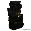 Sunnydaze Indoor Home Office Polyresin Towering Cave Waterfall Tabletop Water Fountain with LED Light - 14" - image 3 of 4