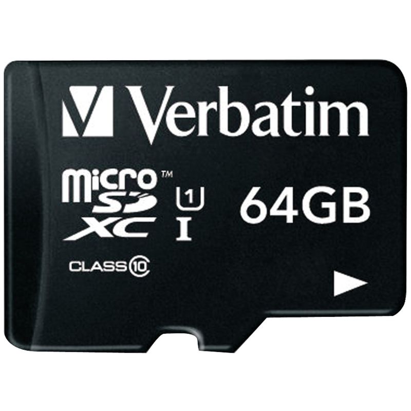 Verbatim® 64-GB Class 10, UHS-1 V10 U1 Premium microSDXC™ Memory Card with Adapter, 1 of 5