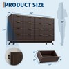 Fluted 8 Drawers Dresser, 54" Wide Chest of Drawers, Wood Storage Cabinet Organizer for Bedroom, Living Room Curved Profile Design - 2 of 4