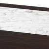 Walker Wood Nightstand: Faux Marble Top, Gold Accents, 2 Drawers - Baxton Studio - 4 of 4