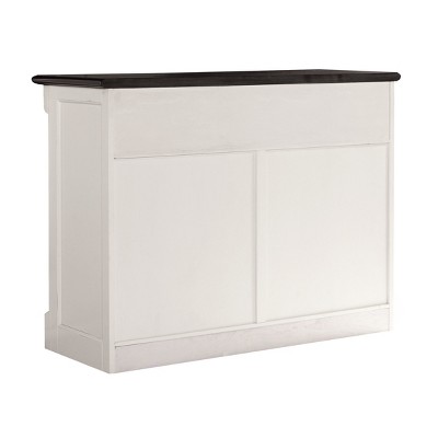Elegant Distressed White Carved Sideboard with Adjustable Shelves