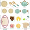 Wooden Tea Set, Pretend Play Kitchen Accessories, Princess Tea Time Toy,features and charming design - 3 of 3