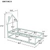 MAYEERTY Twin Wood Bed with House-shaped Headboard Floor Bed Green - 4 of 4
