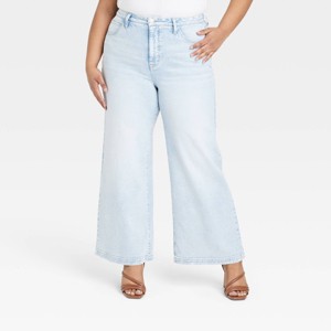 Women's High-Rise Wide Leg Jeans - Ava & Viv™ - 1 of 3
