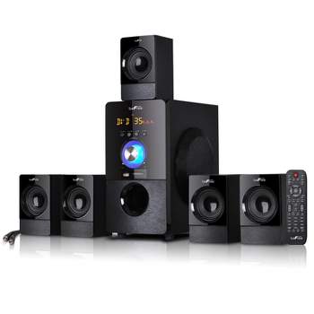 beFree Sound 5.1 Channel Bluetooth Surround Sound Speaker System in Black