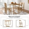 5-Piece Dining Table Set with Wood 48" Rectangular Dining Table and 4 Dining Chairs-Tanpinhause - 3 of 4