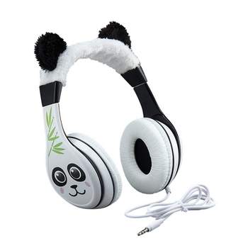 eKids Panda Wired Headphones for Kids, Over Ear Headphones for School, Home, or Travel  - White (KD-140PD.EXV9Z)