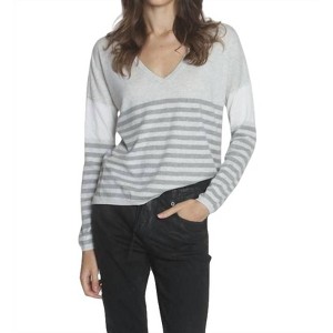 Women's Lindsey Stripe Vee Top - LABEL+thread - 1 of 4