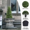 Rbied Green Composite Artificial Tree, Artificial Foliage/Topiary for Indoor and Outdoor ( 2-Piece ) - 4 of 4