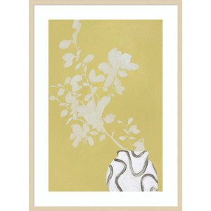 30"x41" Vanilla & Yellow Flower Vase Design Fabrikken Art Print, Amanti Art: Giclee, Fir Wood Frame - 1 of 4