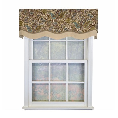 RLF Home 100% Cotton Edenbridge Glory  Fully lined Windows Rod Pocket Valance 50" x 16"  Gray