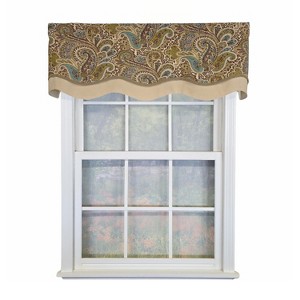 RLF Home 100% Cotton Edenbridge Glory  Fully lined Windows Rod Pocket Valance 50" x 16"  Gray - 1 of 4