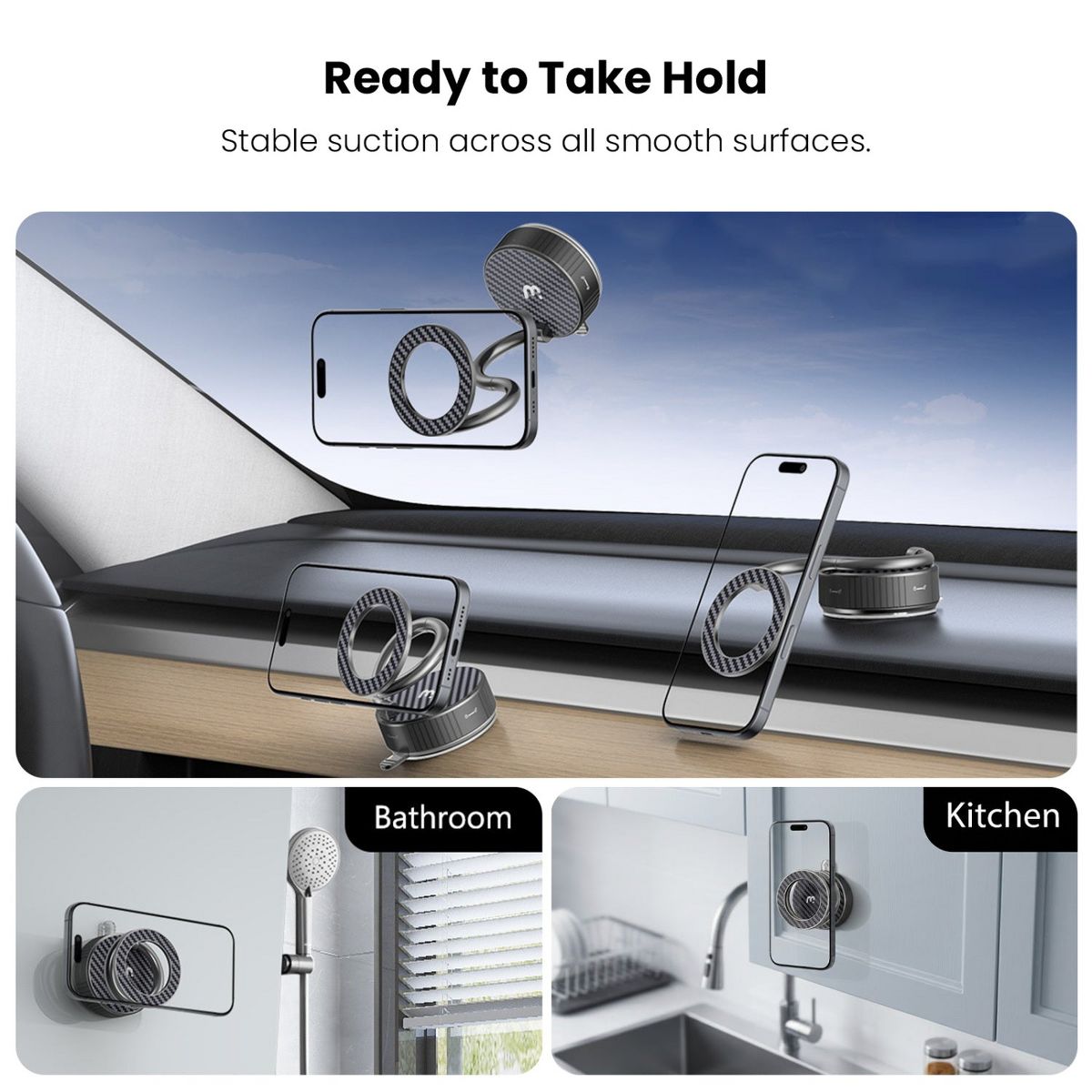 MyBat Pro FlexHold Magnetic Gooseneck Vacuum Suction Phone Holder - thumbnail 6