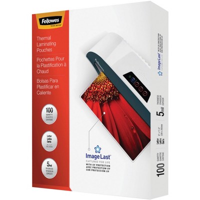Fellowes Laminating Pouches, 9 x 11-1/2 Inches, 5 mil Thickness, pk of 100