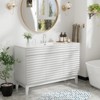 APRILSOUL  Bathroom Vanity, Mid-Century Bathroom Vanity with 2 Soft Closing Doors, Freestanding Bathroom with Wood Grain Laminate - 3 of 4