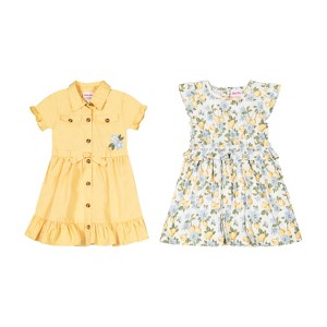 Little Lass Toddler Girls All Occasion Dress, 2 Pack - 1 of 2