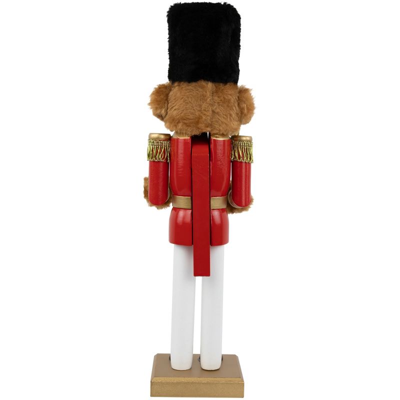 Northlight 14" Red and Gold Plush Teddy Bear Soldier Christmas Nutcracker, 5 of 7
