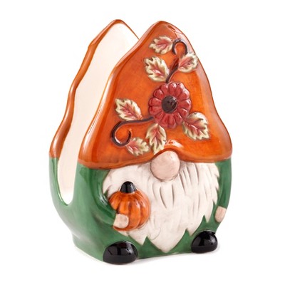 Lakeside Harvest Gnome Napkin Holder - Thanksgiving & Fall Gathering Table Decor