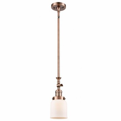 Bell - 1 Light Stem Hung Tiltable Mini Pendant In Industrial Style-14 Inches Tall and 5 Inches Wide