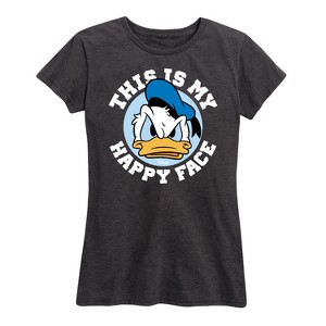 Women's - Disney - This Is My Happy Face Short Sleeve Graphic T-Shirt - 1 of 4