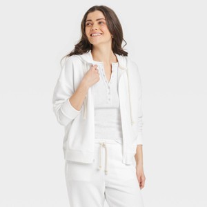 Women's Leisure Studio French Terry Zip-Up Hooded Sweatshirt - Universal Thread™ - 1 of 3