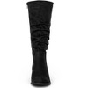 Allegra K Women's Round Toe Slouches Block Heels Knee High Boots - 2 of 4