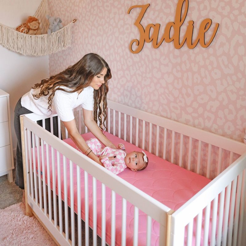 Organic Dream ComfortCloud 2-Stage Crib &#38; Toddler Mattress - Pink, 4 of 6
