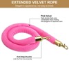 Unique Bargains Velvet Crowd Control Barrier Rope with Snap Hooks for Posts Stand Queue 2 Pcs - 3 of 4