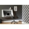 Interface Wall Mount Desk Pure White - South Shore: Sturdy Floating Workstation, Compact Design, Open Storage Shelf - 2 of 4