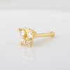 Jewelry Avalanche 20G 14K Yellow Gold Butterfly Nose Bone Nose Ring Stud - 3 of 4