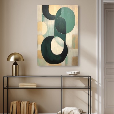 Jade Bracelet Abstract Shapes Gallery Wrapped Canvas Wall Art, 24" x 36"