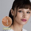 Gilded 1/4 to 2 Carat Total Weight Lab-Grown Diamond Prong Set Hoop Earrings in 925 Sterling Silver and 14KT Yellow Gold Plated Silver, Hinged Closure - 3 of 4