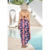 LA LEELA Women's Beachwear 4th of July Sarong Coverups Bikini Cover Up Summer Wraps Swimwear Beach Wrap One Size Blue US Flag - 2 of 4