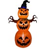 Sunnydaze Stacked Jack-O-Lantern Scarecrow Halloween Inflatable - 7.4' H - 3 of 4