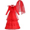 HalloweenCostumes.com Red Gothic Wedding Dress Costume - 3 of 4